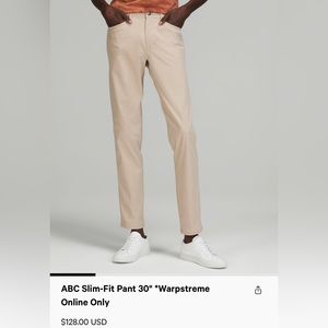 NWT Lululemon ABC Slim-Fit 30” *Warpstreme Online Only
